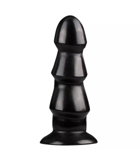 Фаллоимитатор анальный с выступами All Black на присоске, черный, 17 х 4.8 см - No Taboo