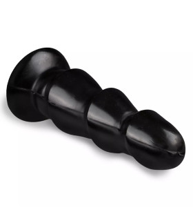 Фаллоимитатор анальный с выступами All Black на присоске, черный, 17 х 4.8 см - No Taboo