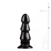 Фаллоимитатор анальный с выступами All Black на присоске, черный, 17 х 4.8 см фото №6 — секс игрушки: Украина, NO TABOO