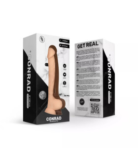 Вибратор реалистичный на присоске Conrad Real Fantasy бежевый, 20 х 4.5 см - No Taboo