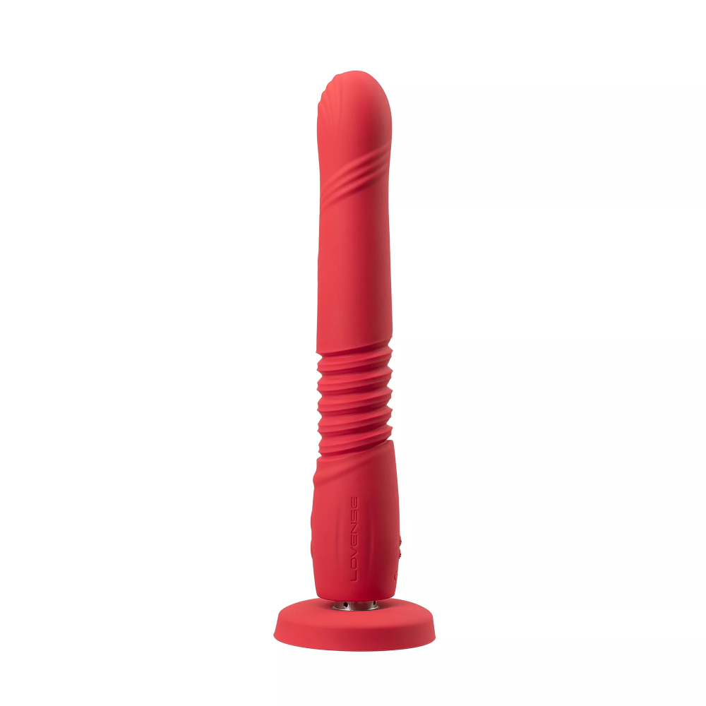 Вибратор смарт с фрикциями Lovense Gravity на присоске, красный, 25.9 х 3.7 см фото №0 — секс игрушки: Украина, NO TABOO