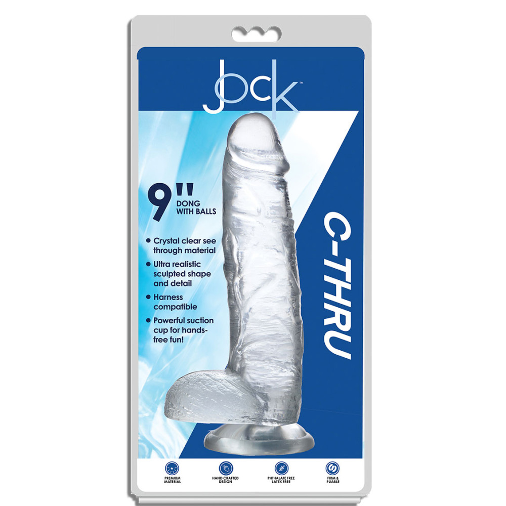 Фаллоимитатор реалистичный гигантский Jock C-Thru на присоске, прозрачный, 27 х 5.6 см фото №2 — секс игрушки: Украина, NO TABOO