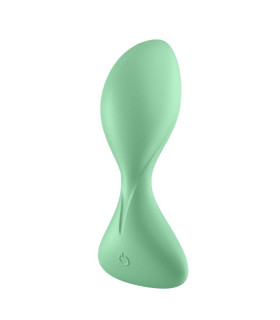 Анальний вібратор Satisfyer Trendsetter з додатком, зелений, 11.2 х 5 см - No Taboo