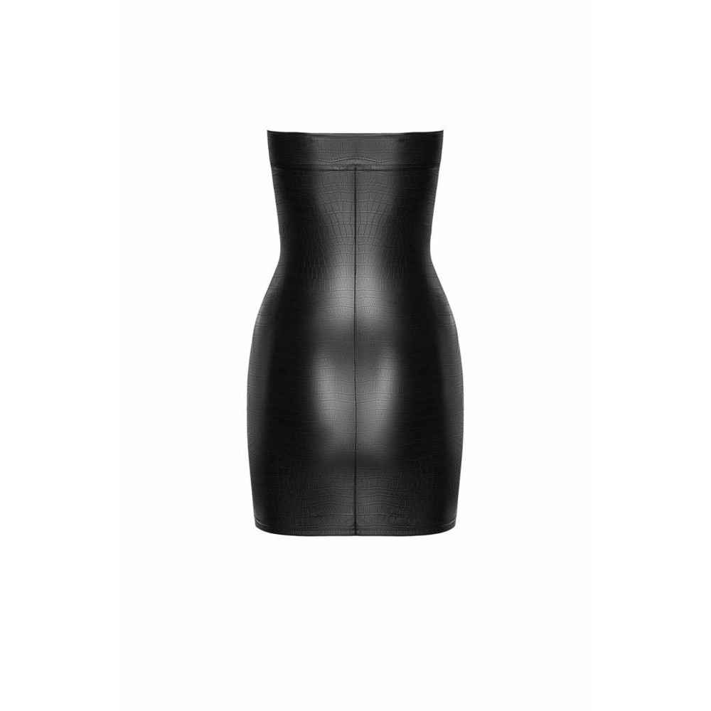 Эротическое платье, S, F317 Noir Handmade крокодилья кожа, мокрый эффект, черное , фото №6 — секс шоп Украина, NO TABOO