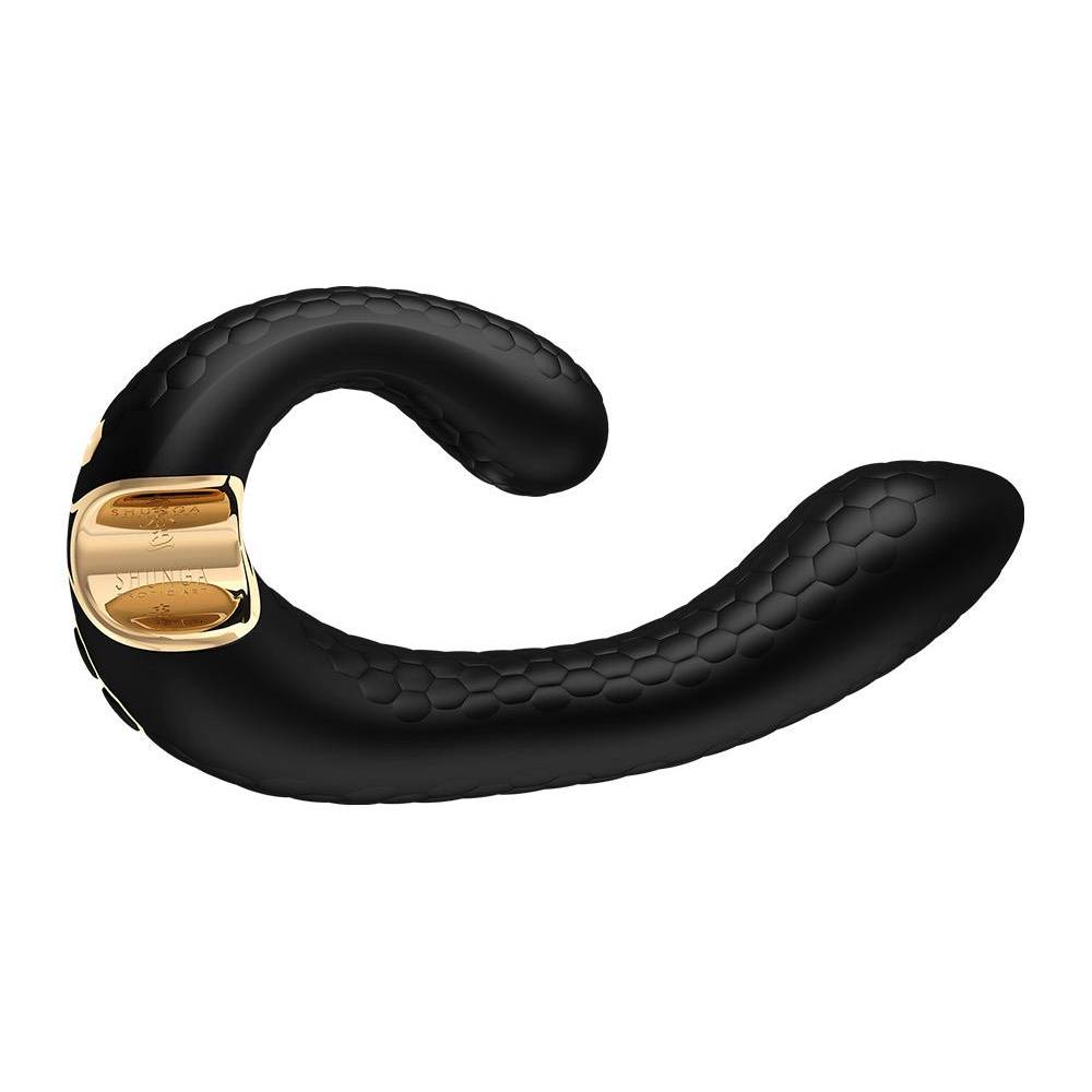 Вагинально-клиторальный вибратор Shunga Miyo нереалистичный, черный, 18.5 х 3.7 см фото №4 — секс игрушки: Украина, NO TABOO