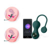 Вагинальные шарики с подключением к приложению Magic Motion Set Bolas Crystal Duo Smart Kegel зеленые фото №5 — секс игрушки: Украина, NO TABOO