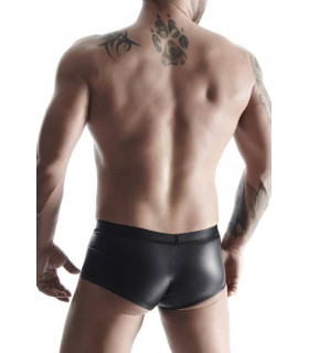 Эротические мужские трусы с прорезями, XL, Boxer Wetlook Regnes Fetish Planet черные - No Taboo