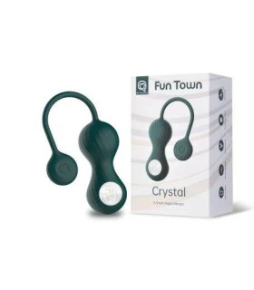 Вагинальные шарики с подключением к приложению Magic Motion Set Bolas Crystal Duo Smart Kegel зеленые - No Taboo