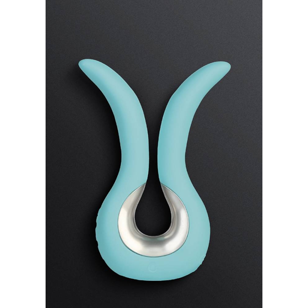 Двойной вибратор универсальный Gvibe Tiffany Mint мятный, 10.5 х 2 см фото №3 — секс игрушки: Украина, NO TABOO