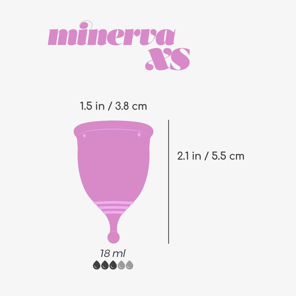 Менструальная чаша, XS, Crushious Minerva розовая 5.5 х 3.8 см, фото №6 — секс шоп Украина, NO TABOO