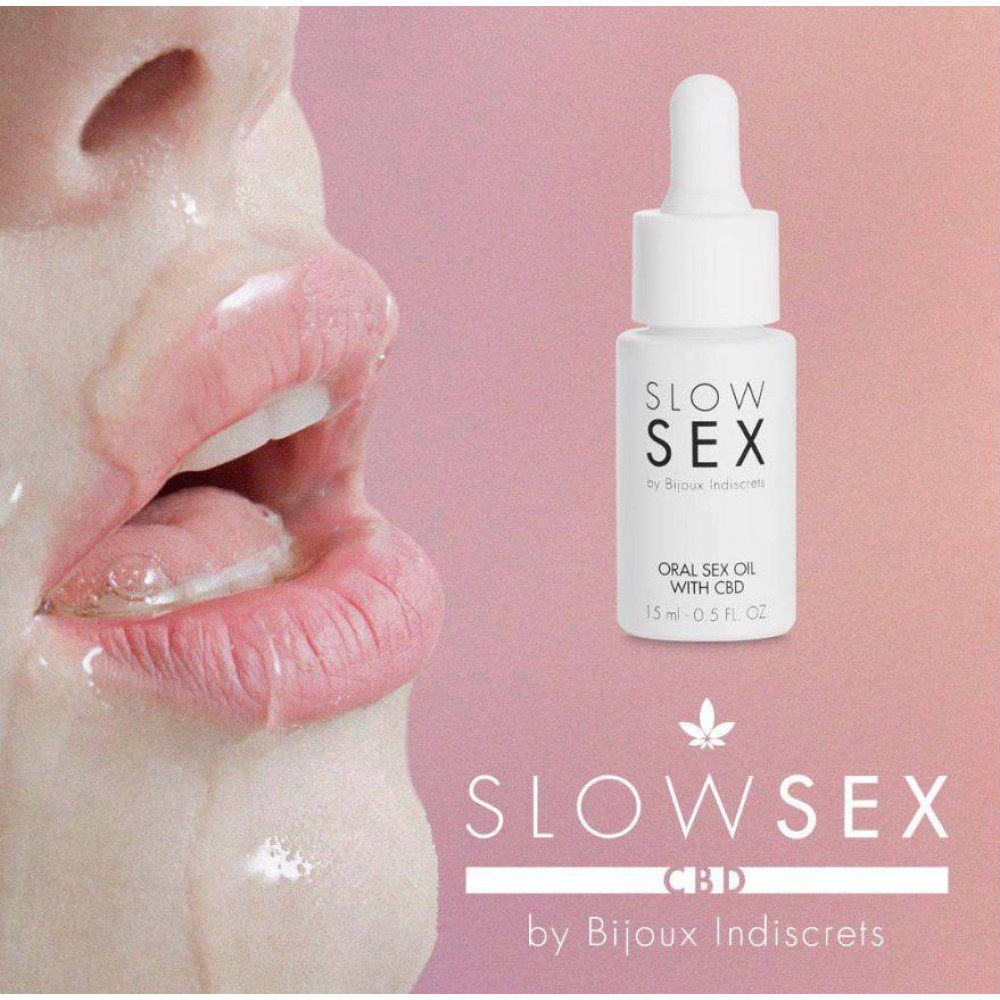 Масло для орального секса CBD Slow Sex Bijoux Indiscrets 15 мл, фото №2 — секс шоп Украина, NO TABOO