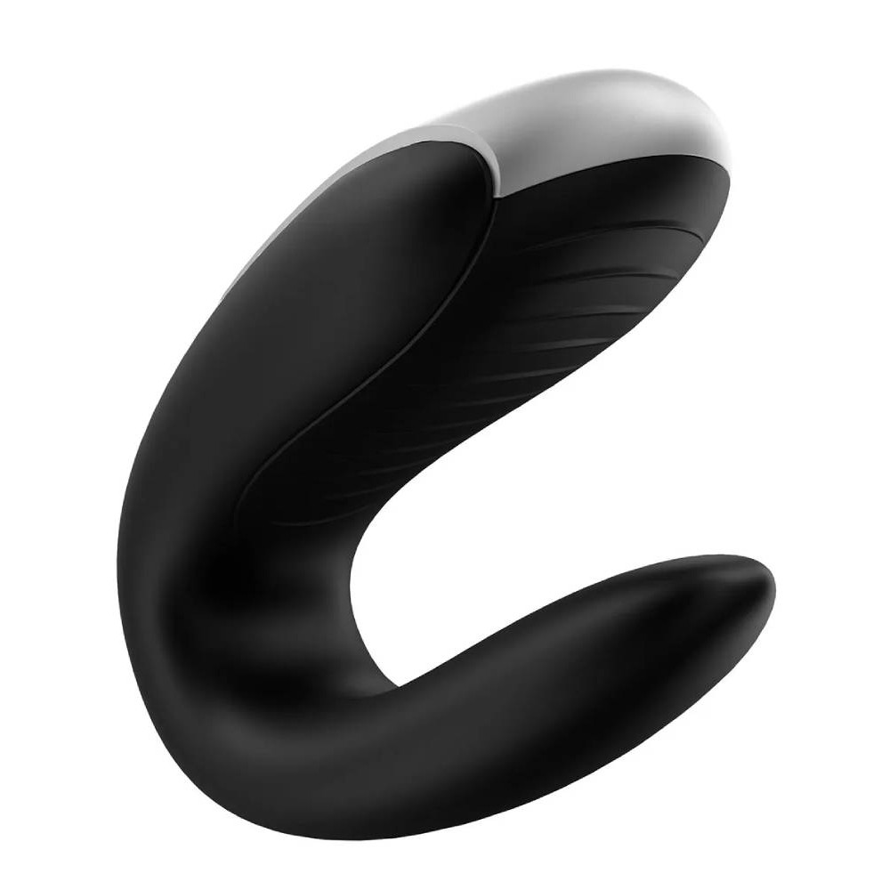 Вибратор для пар Satisfyer Double Fun с пультом, черный, 9.3 х 4.2 см фото №3 — секс игрушки: Украина, NO TABOO
