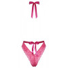 Сексуальное боди кружевное с глубоким декольте, L/XL, Kissable розовое, фото №3 — секс шоп Украина, NO TABOO