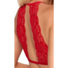 Сексуальный комплект кружевной 3 предмета, L/XL, Kissable с лентами, красный, фото №4 — секс шоп Украина, NO TABOO