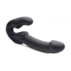 Безремневый страпон с вибрацией Evoke Vibrating Strapless Strap-On черный, 24.7 х 4 см фото №3 — секс игрушки: Украина, NO TABOO