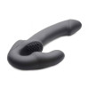 Безремневый страпон с вибрацией Evoke Vibrating Strapless Strap-On черный, 24.7 х 4 см фото №5 — секс игрушки: Украина, NO TABOO