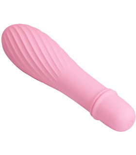 Мини-вибратор Pretty Love Solomon рельефный, нежно-розовый, 12 х 2.9 см - No Taboo