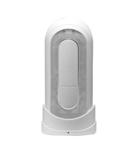 Мастурбатор нереалистичный с вибрацией Tenga - Flip Zero EV белый, 20 х 7 см - No Taboo