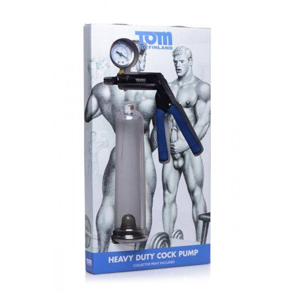 Вакуумная помпа для мужчин механическая Tom of Finland прозрачная, 24 х 5.7 см фото №2 — секс игрушки: Украина, NO TABOO