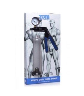 Вакуумная помпа для мужчин механическая Tom of Finland прозрачная, 24 х 5.7 см - No Taboo