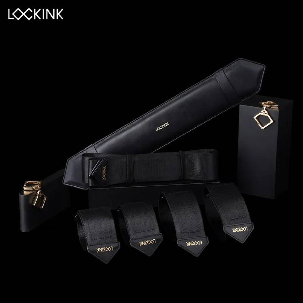 Система фиксации с манжетами Lockink черная, фото №3 — секс шоп Украина, NO TABOO