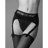 Трусы для страпона, M, с подвязками для чулок Strap-On-Me черные фото №1 — секс игрушки: Украина, NO TABOO
