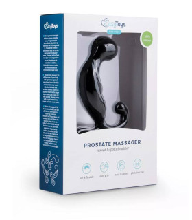Массажер простаты рельефный Easytoys черный, 14 х 2.8 см - No Taboo