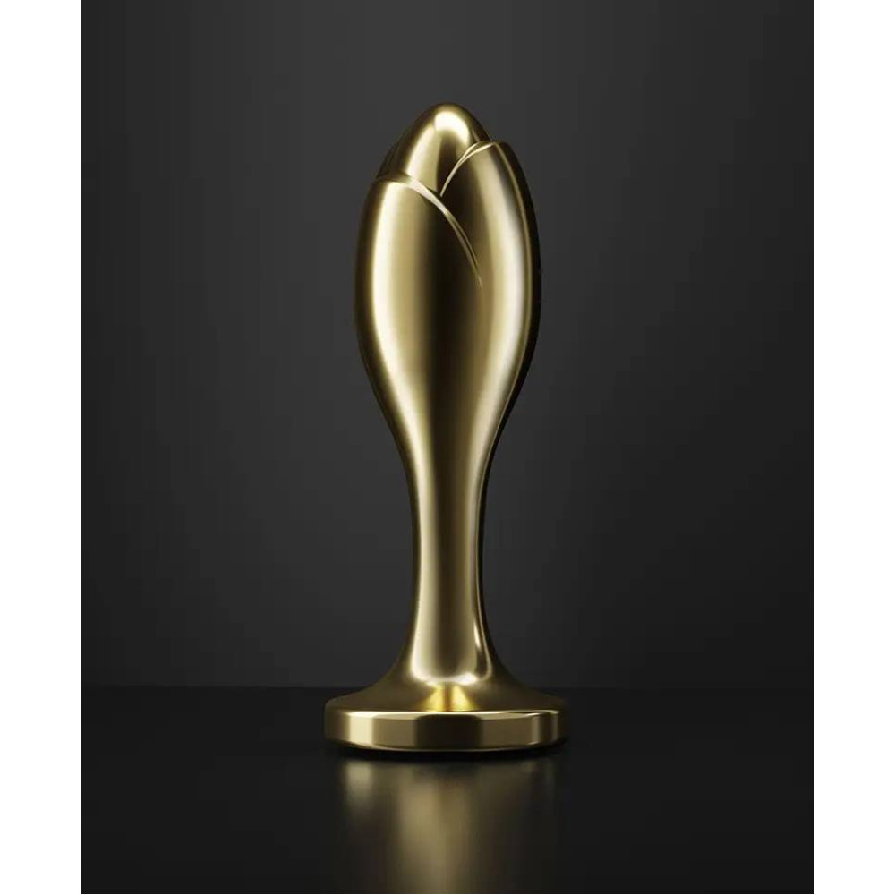 Анальная пробка с камнем рельефная Sevanda золотая, 7.5 х 2.3 см фото №5 — секс игрушки: Украина, NO TABOO