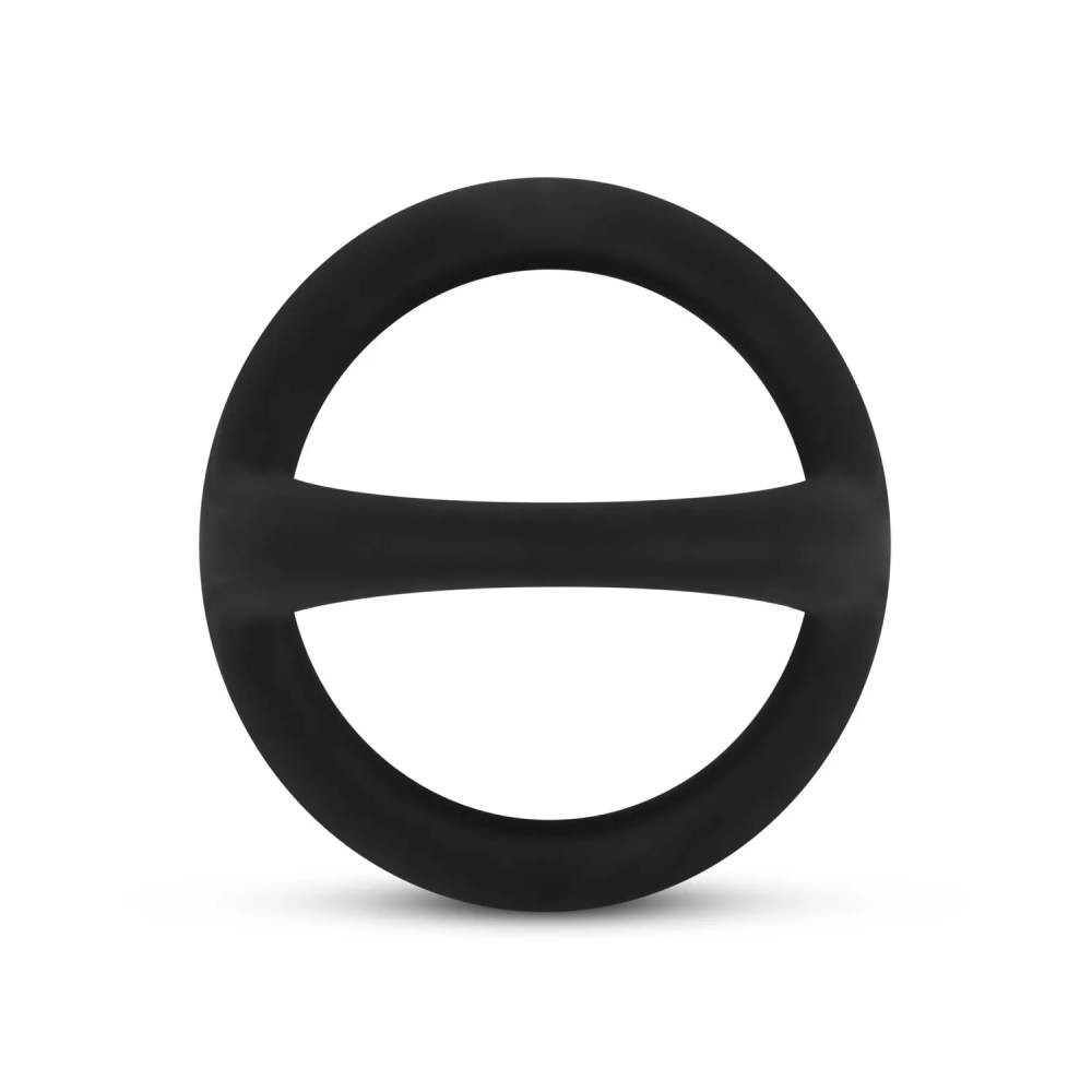 Эрекционное кольцо с петлей на мошонку Easytoys черное, 5.2 х 4 см фото №4 — секс игрушки: Украина, NO TABOO