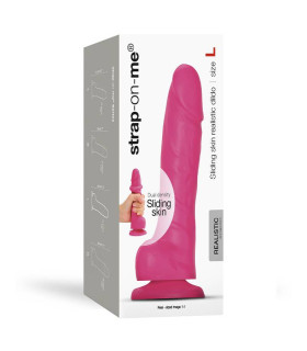 Фаллоимитатор реалистичный размер L Strap-On-Me на присоске, розовый, 14.2 х 4.1 см - No Taboo