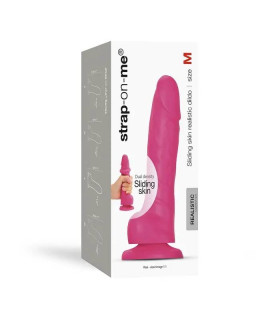 Фаллоимитатор реалистичный размер M Strap-On-Me на присоске, розовый, 13.4 х 3.8 см - No Taboo