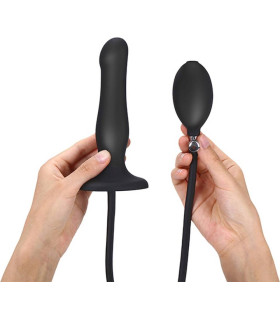 Насадка для страпона с накачкой нереалистичная Strap-On-Me черная, 19 х 6 см - No Taboo