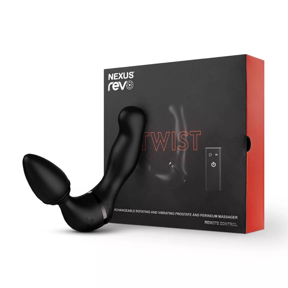 Анальный вибратор с дистанционным пультом Nexus Revo Twist черный, 9.8 х 4 см фото №0 — секс игрушки: Украина, NO TABOO