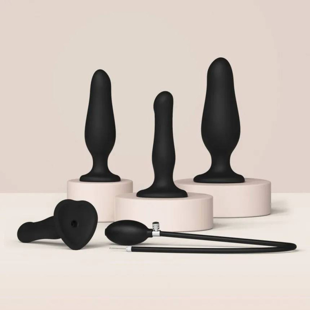 Насадка для страпона с накачкой нереалистичная Strap-On-Me черная, 19 х 6 см фото №4 — секс игрушки: Украина, NO TABOO