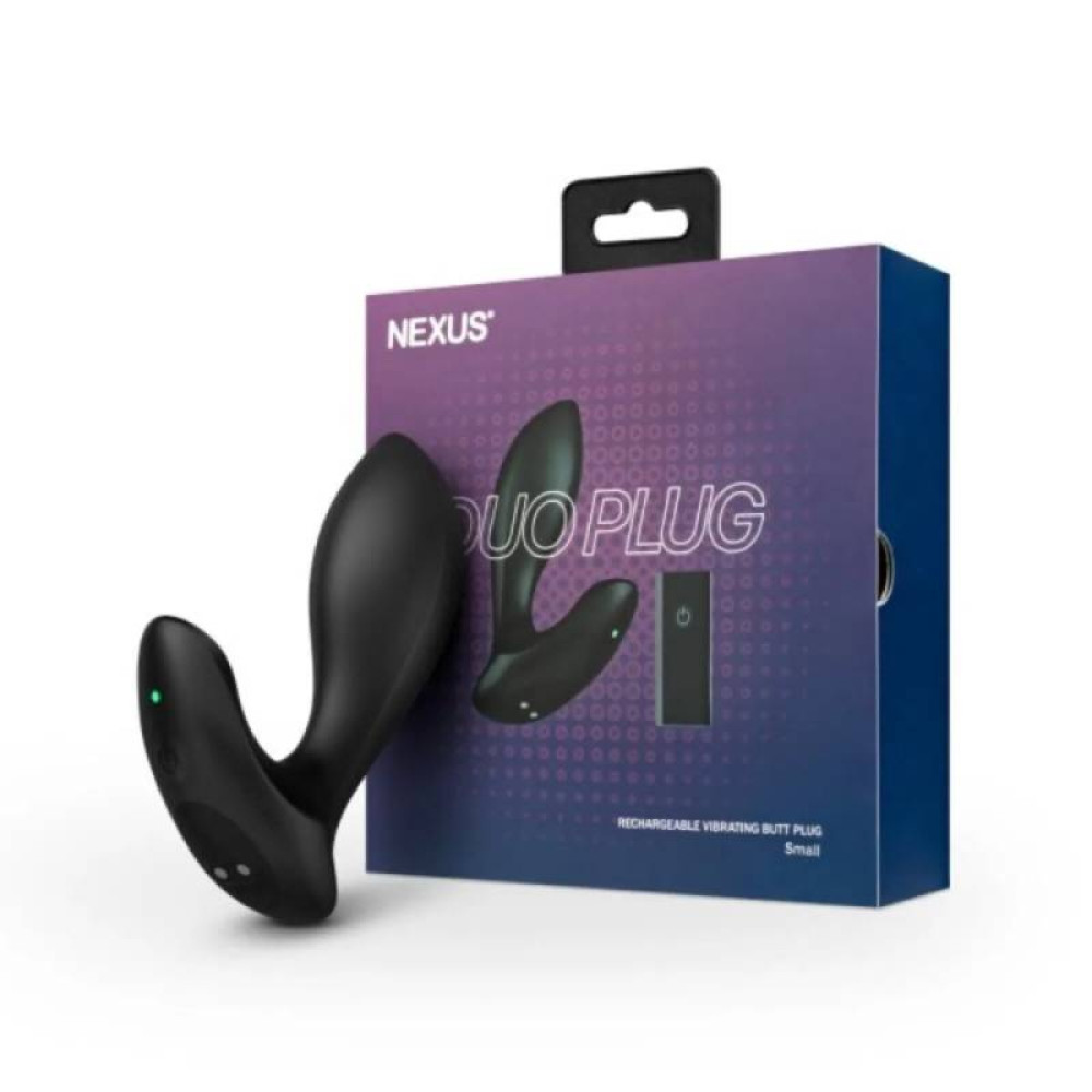 Анальная пробка с вибрацией и дистанционным пультом Nexus Duo Plug черная, 9.8 х 3.3 см фото №0 — секс игрушки: Украина, NO TABOO