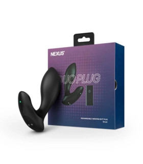 Анальная пробка с вибрацией и дистанционным пультом Nexus Duo Plug черная, 9.8 х 3.3 см - No Taboo