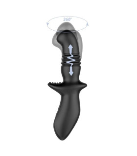 Массажер простаты с фрикциями и ротацией Nexus Thrust Anal черный, 20.4 х 3.9 см - No Taboo