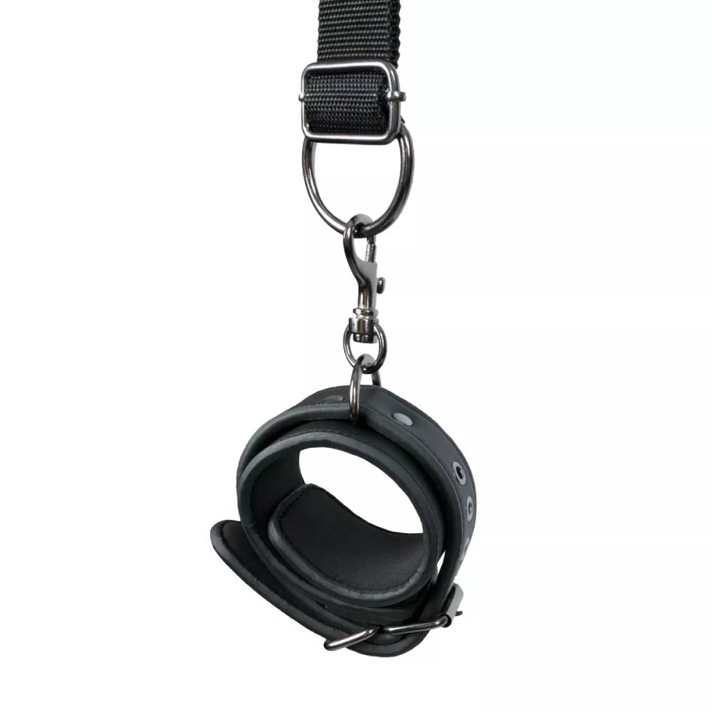 Фиксаторы на кровать Easytoys с наручниками и поножами, черные, фото №5 — секс шоп Украина, NO TABOO