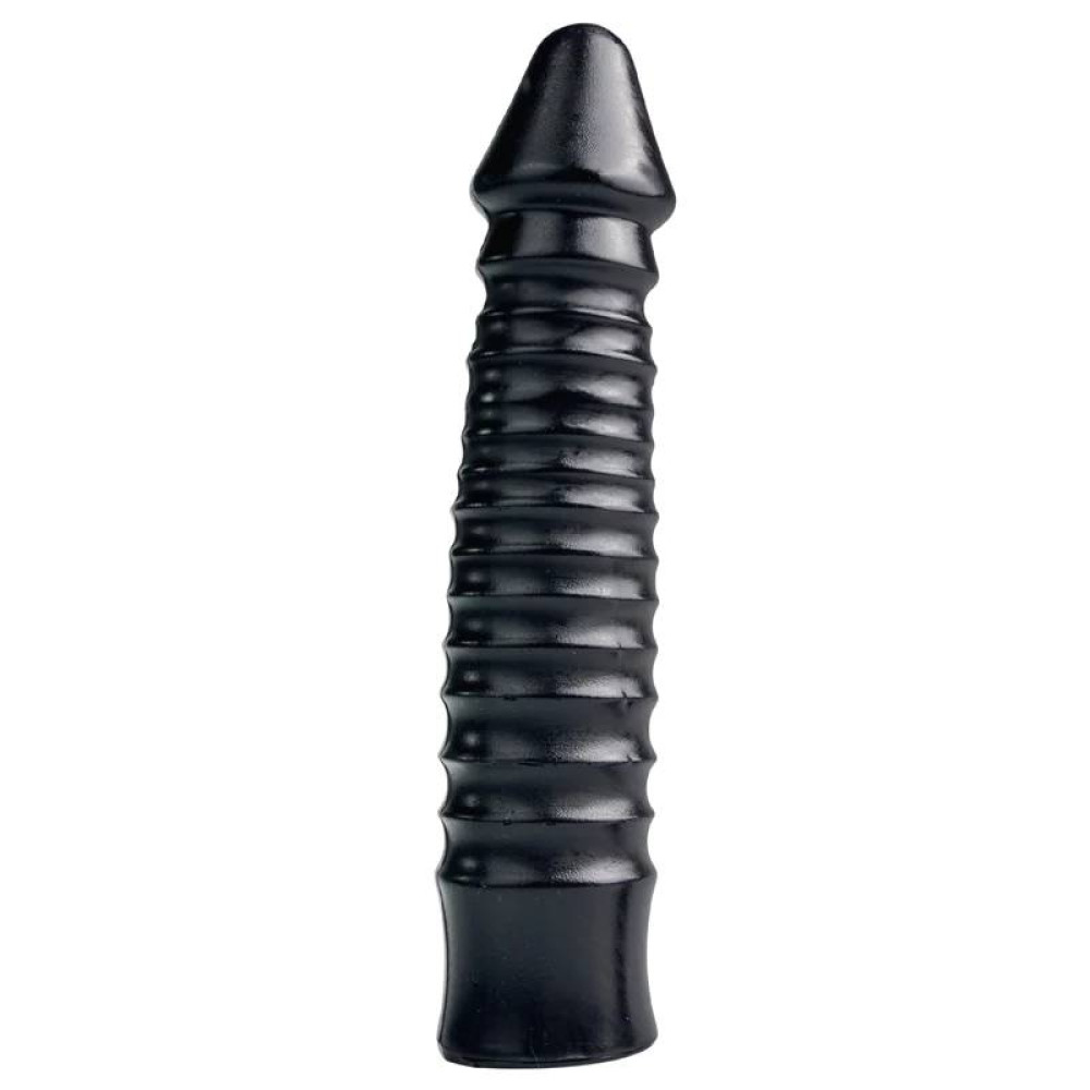 Фаллоимитатор анальный гигантский рельефный All Black черный, 26.5 х 5.5 см фото №0 — секс игрушки: Украина, NO TABOO
