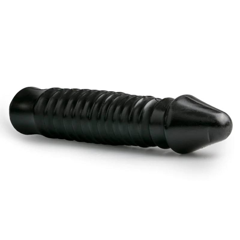 Фаллоимитатор анальный гигантский рельефный All Black черный, 26.5 х 5.5 см фото №3 — секс игрушки: Украина, NO TABOO