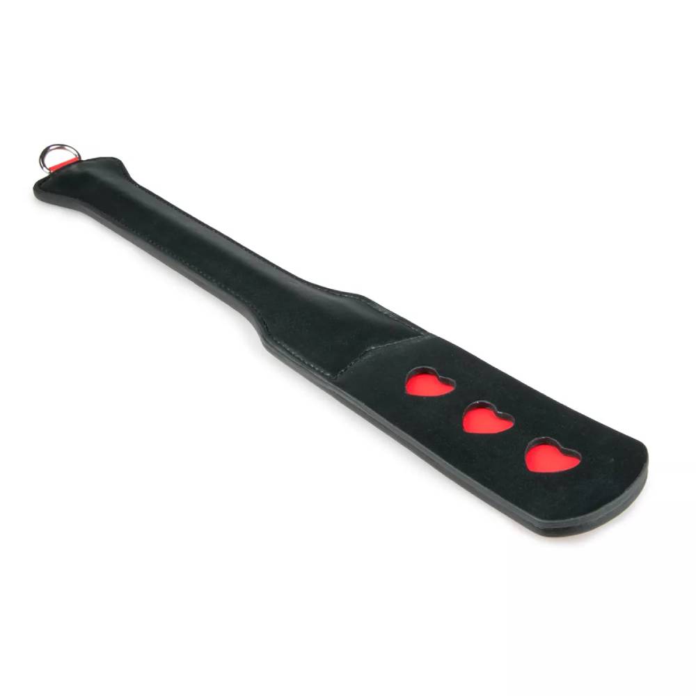 Паддл длинный с сердцами Easytoys черный, 47 см, фото №3 — секс шоп Украина, NO TABOO