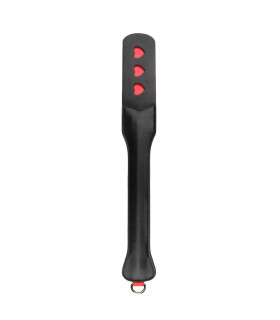 Паддл длинный с сердцами Easytoys черный, 47 см - No Taboo