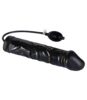 Фаллоимитатор реалистичный с накачкой You2Toys черный, 24.5 х 3.5 см - No Taboo