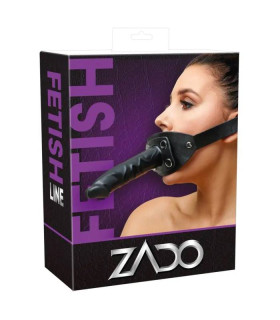 Кляп-фаллоимитатор Zado из кожи, двусторонний, 13 см х 3.5 см - No Taboo