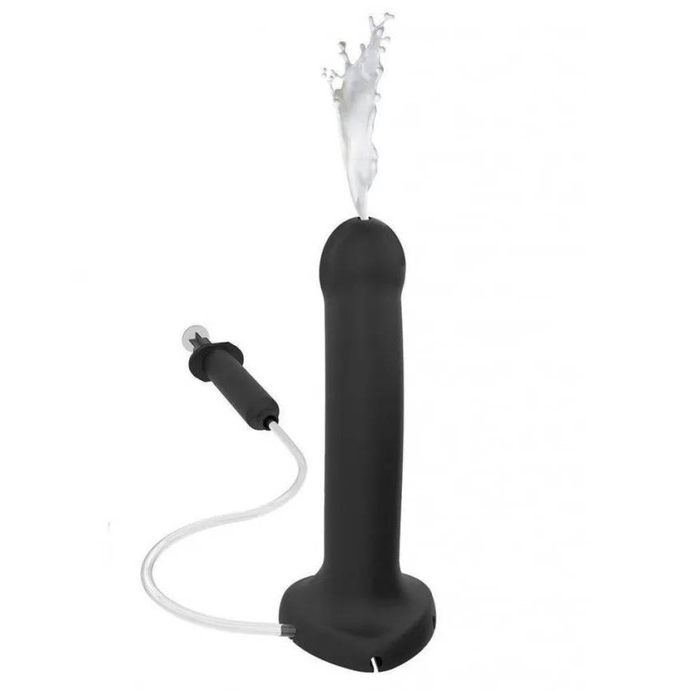 Фалоиммитатор с семяизвержением Strap-On-Me, черный, размер L, 19.6 х 3.6 см фото №3 — секс игрушки: Украина, NO TABOO