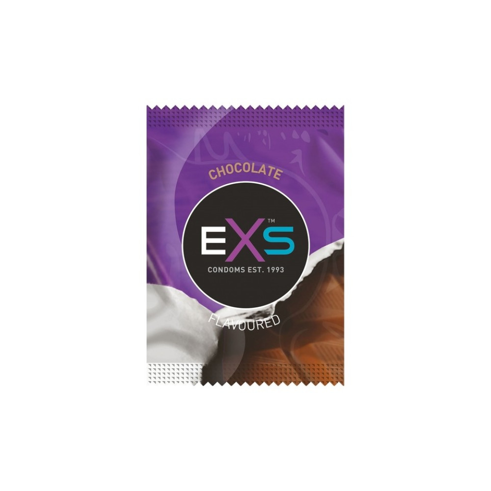 Оральные презервативы EXS со вкусом шоколада, 1 шт, фото №2 — секс шоп Украина, NO TABOO