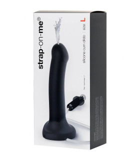 Фалоиммитатор с семяизвержением Strap-On-Me, черный, размер L, 19.6 х 3.6 см - No Taboo