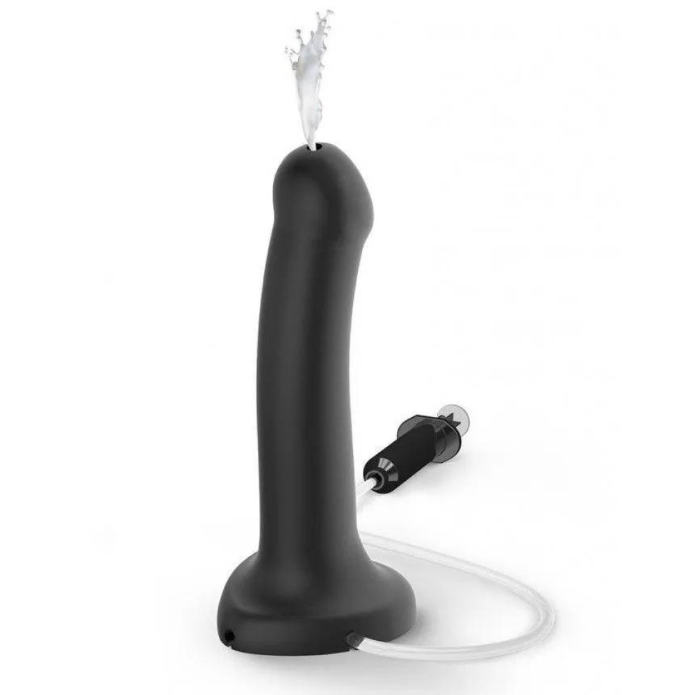 Фалоиммитатор с семяизвержением Strap-On-Me, черный, размер L, 19.6 х 3.6 см фото №0 — секс игрушки: Украина, NO TABOO