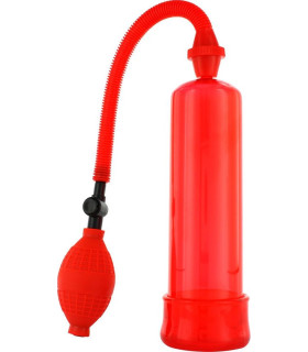 Вакуумная помпа для мужчин Dream Toys Menzstuff с грушей, красная, 18 х 5.5 см - No Taboo
