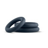 Набор эрекционных колец Boners 3-Piece Cock Ring Set - Grey, серые фото №2 — секс игрушки: Украина, NO TABOO